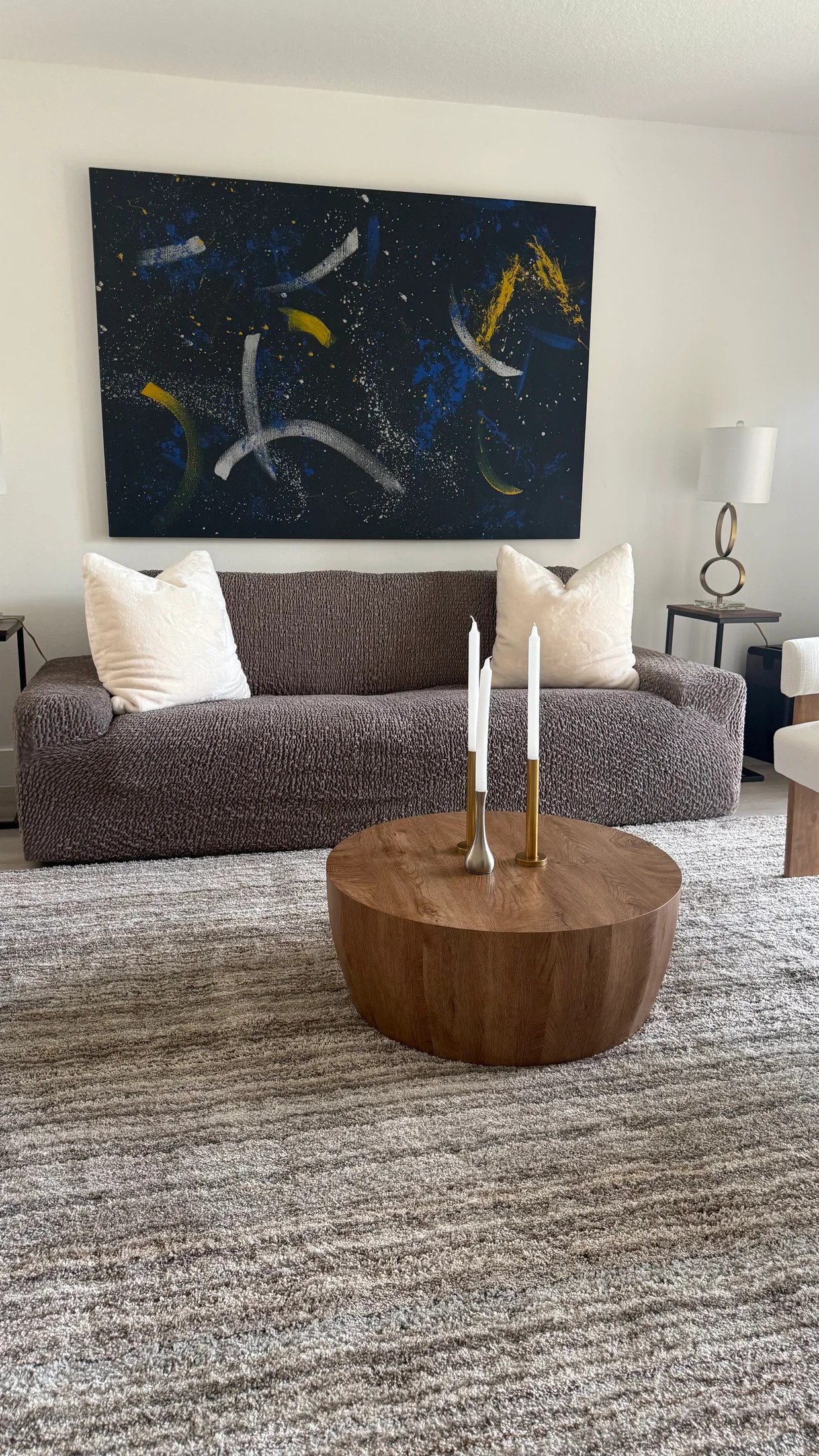 Completed living room in the Weston residence